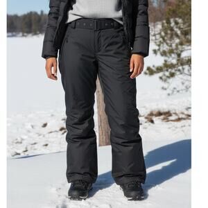 Columbia Womens Snowpants Ski Snowboard Pants Omni-Tech Black Belted Size XL
